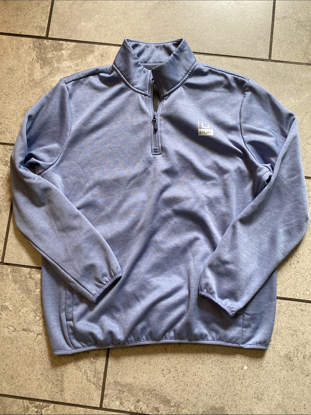 Huk Men's Light Blue Quarter-Zip Pullover
